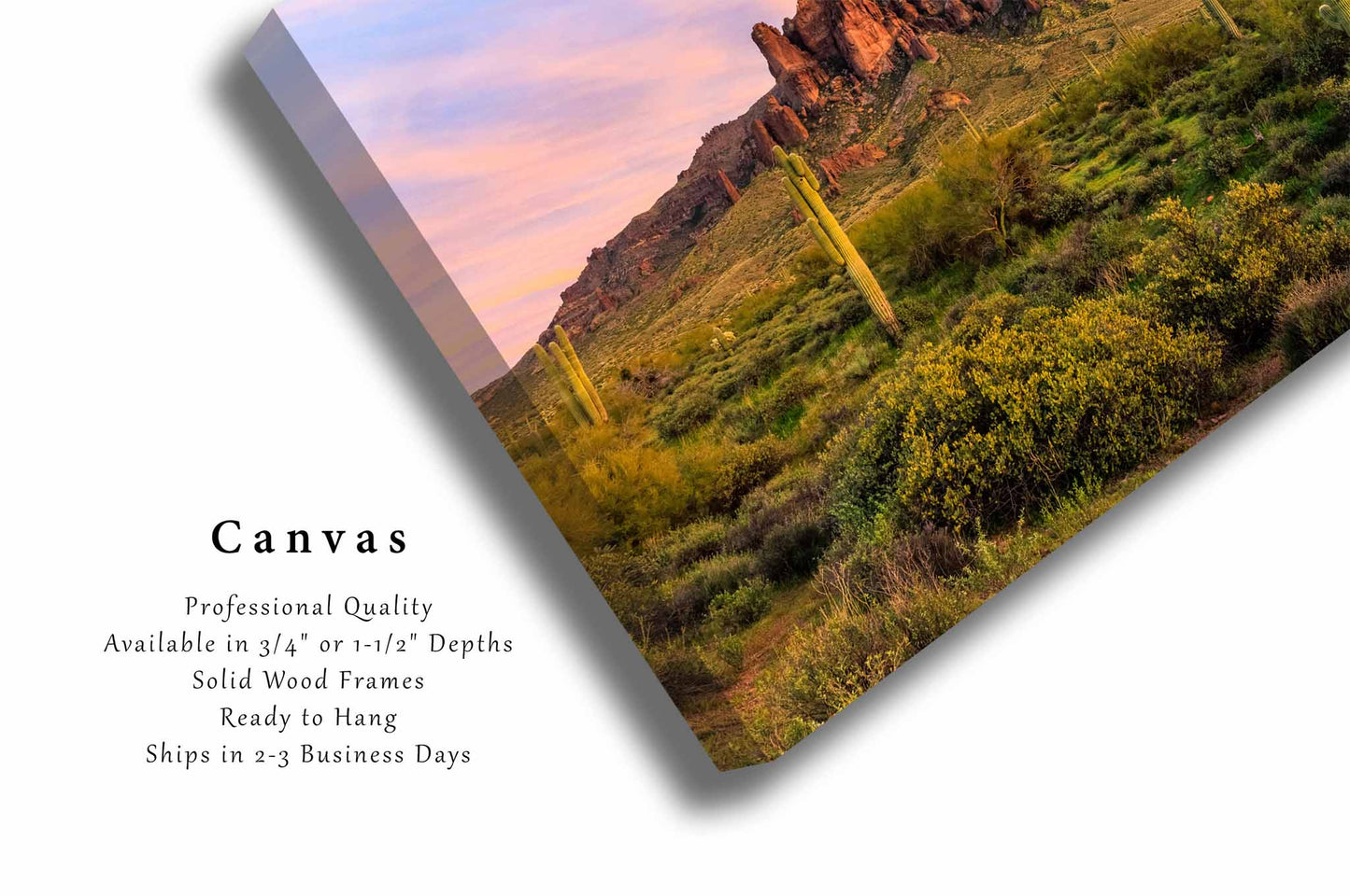 Superstition Mountains Canvas | Lost Dutchman State Park Gallery Wrap | Sonoran Desert Photography | Arizona Landscape Wall Art | Southwest Decor | Ready to Hang