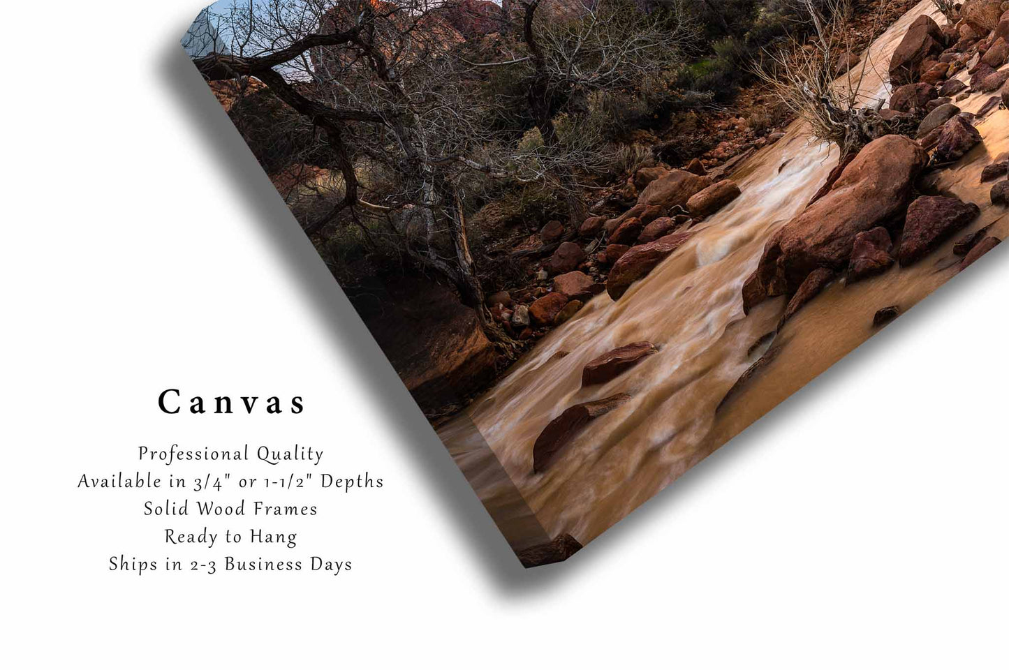 Watchman Canvas | Zion National Park Gallery Wrap | Virgin River Photography | Utah Landscape Wall Art | Nature Decor | Ready to Hang