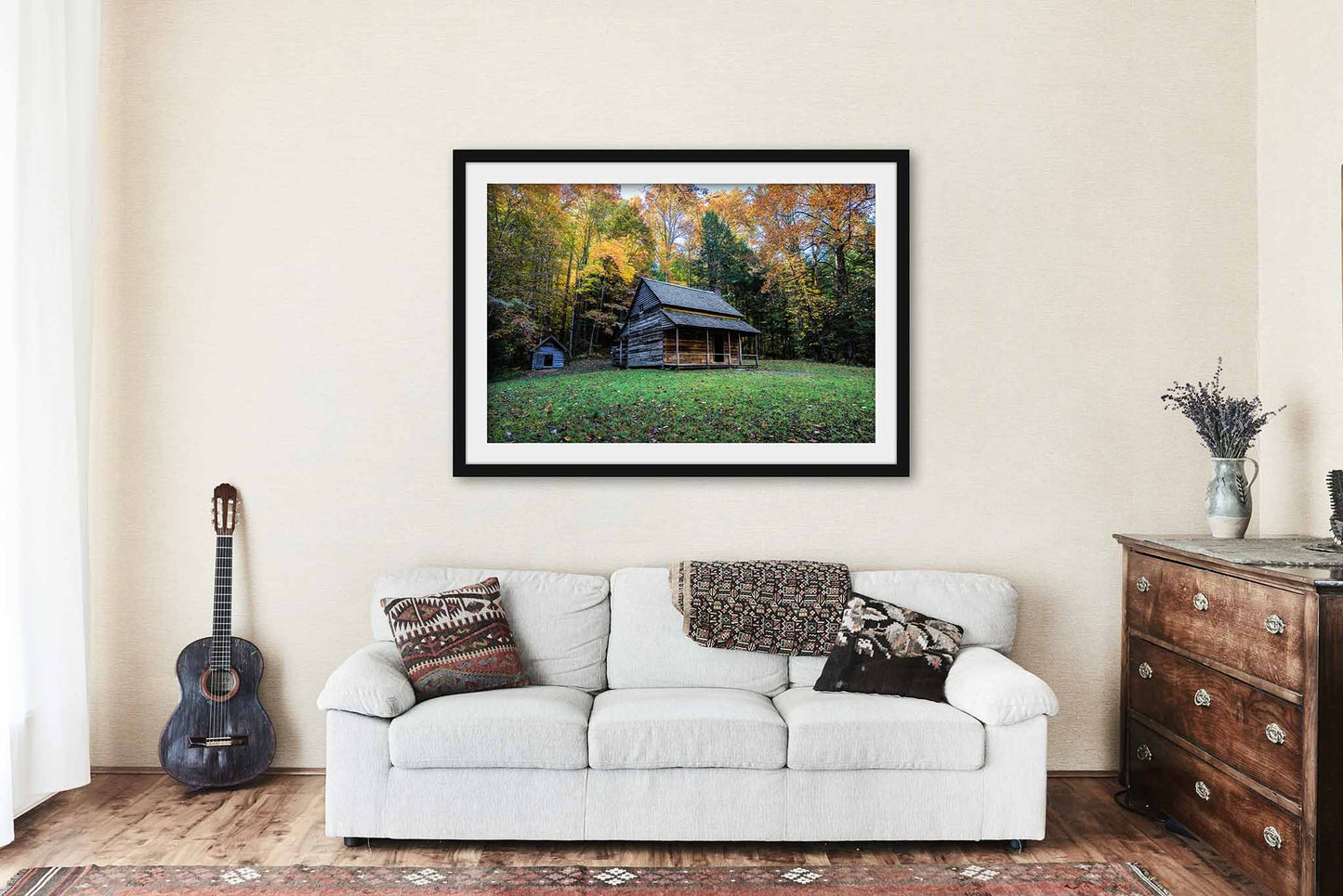 Great Smoky Mountains Framed and Matted Print | Whitehead House Photo | Appalachian Decor | Tennessee Photography | Rustic Country Wall Art | Ready to Hang