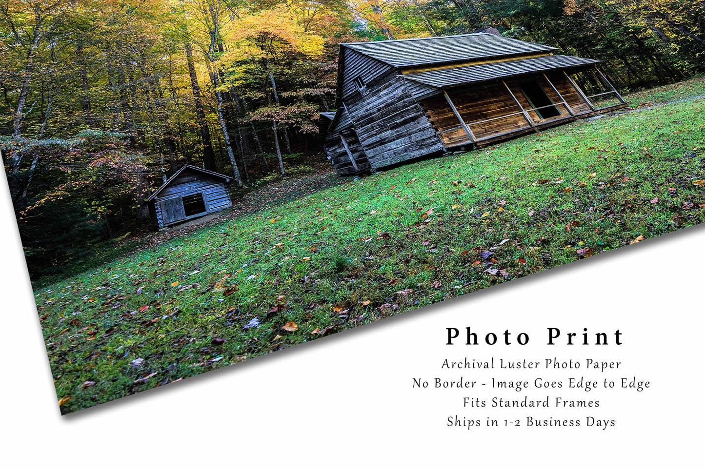 Great Smoky Mountains Photography Print | Whitehead House Picture | Appalachian Wall Art | Tennessee Photo | Rustic Country Decor | Not Framed