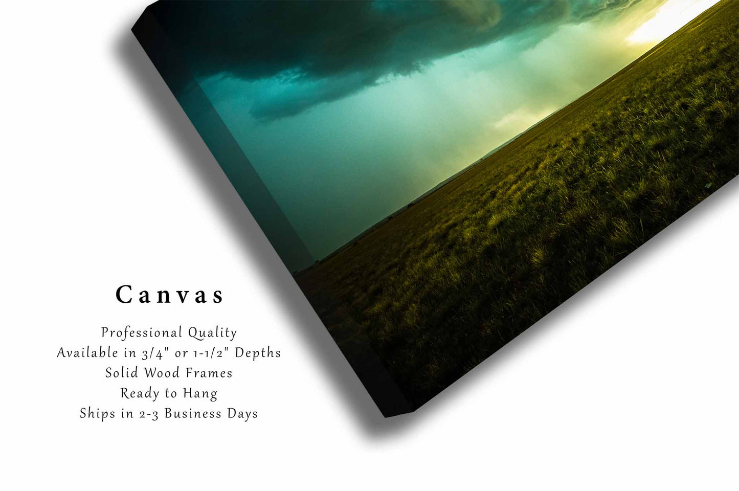 Storm Canvas | Thunderstorm Gallery Wrap | Prairie Photography | Nebraska Wall Art | Nature Decor | Ready to Hang