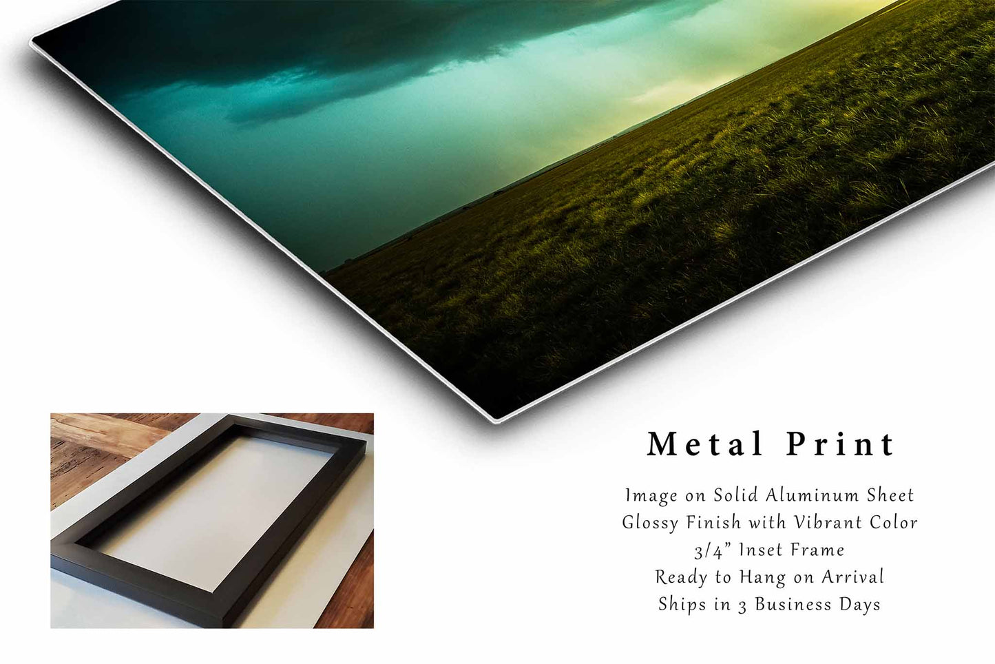 Storm Metal Print | Thunderstorm Photography | Prairie Wall Art | Nebraska Photo | Nature Decor | Ready to Hang