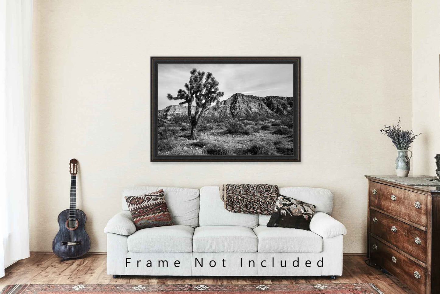 Desert Photo Print | Joshua Tree Picture | Arizona Wall Art | Black and White Landscape Photography | Southwestern Decor