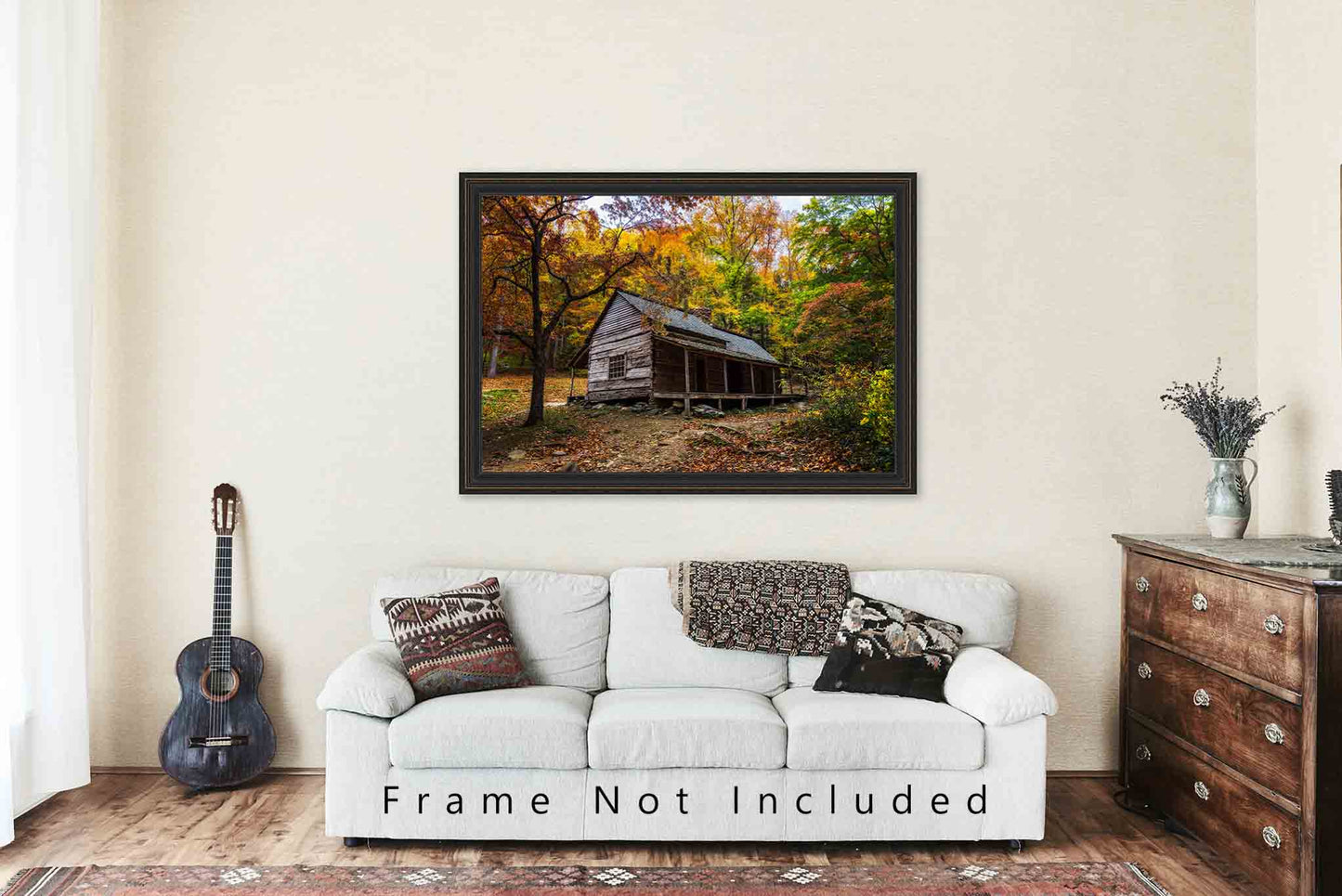 Great Smoky Mountains Photo Print | Ogle Cabin Picture | Tennessee Wall Art | Rustic Country Photography | Autumn Photo | Appalachian Decor