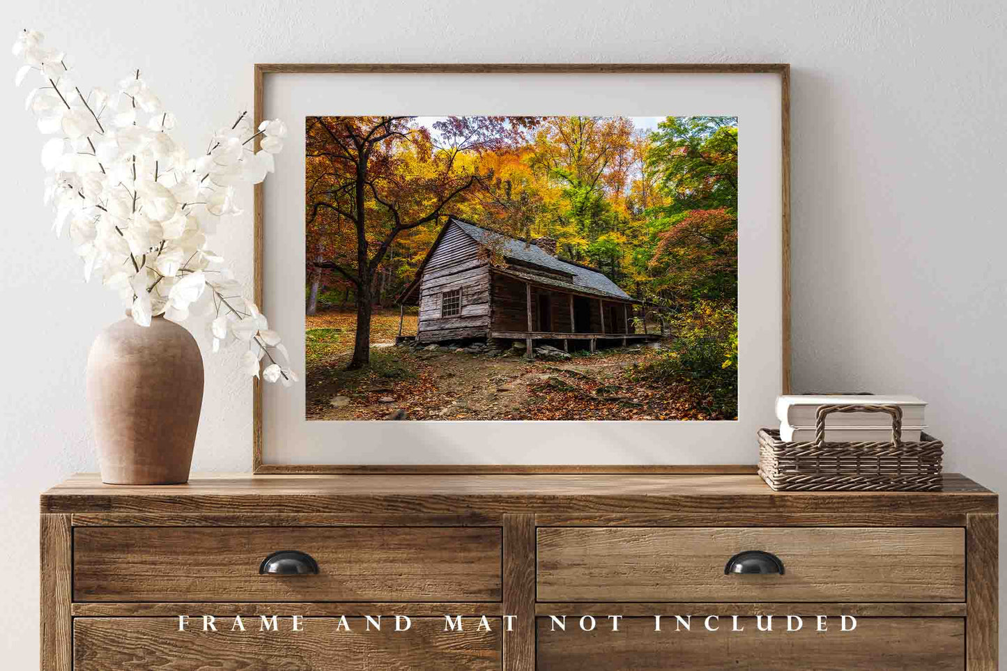 Great Smoky Mountains Photo Print | Ogle Cabin Picture | Tennessee Wall Art | Rustic Country Photography | Autumn Photo | Appalachian Decor