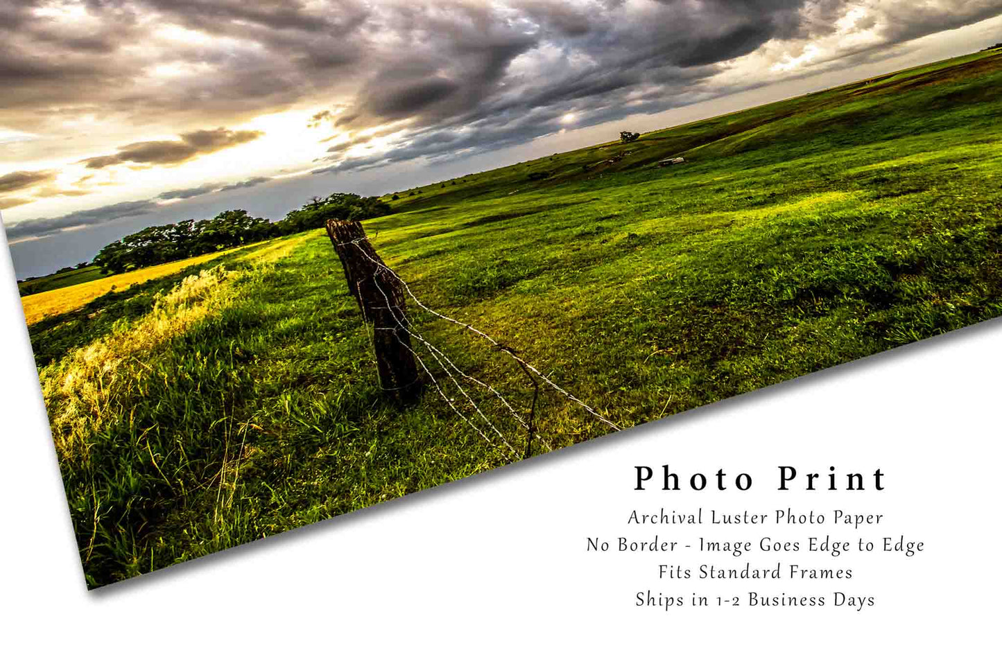 Great Plains Photo Print | Stormy Sky Over Prairie Picture | Nebraska Wall Art | Landscape Photography | Country Decor