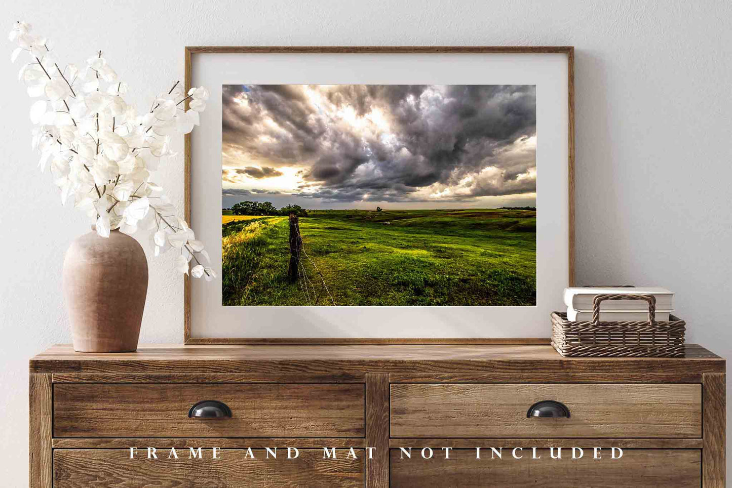 Great Plains Photography Print | Stormy Sky Picture | Nebraska Wall Art | Landscape Photo | Prairie Decor | Not Framed