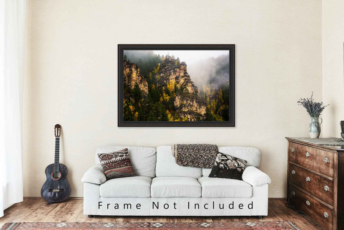 Black Hills Picture - Fine Art Photography Print of Spearfish Canyon with Fog in South Dakota Landscape Wall Art Photo Decor 5x7 to 40x60