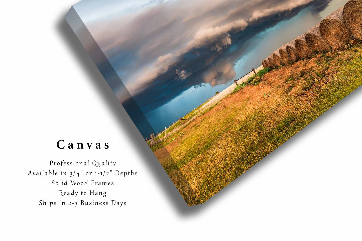 Storm Canvas | Shelf Cloud Gallery Wrap | Supercell Thunderstorm Photography | Oklahoma Sky Wall Art | Weather Decor | Ready to Hang
