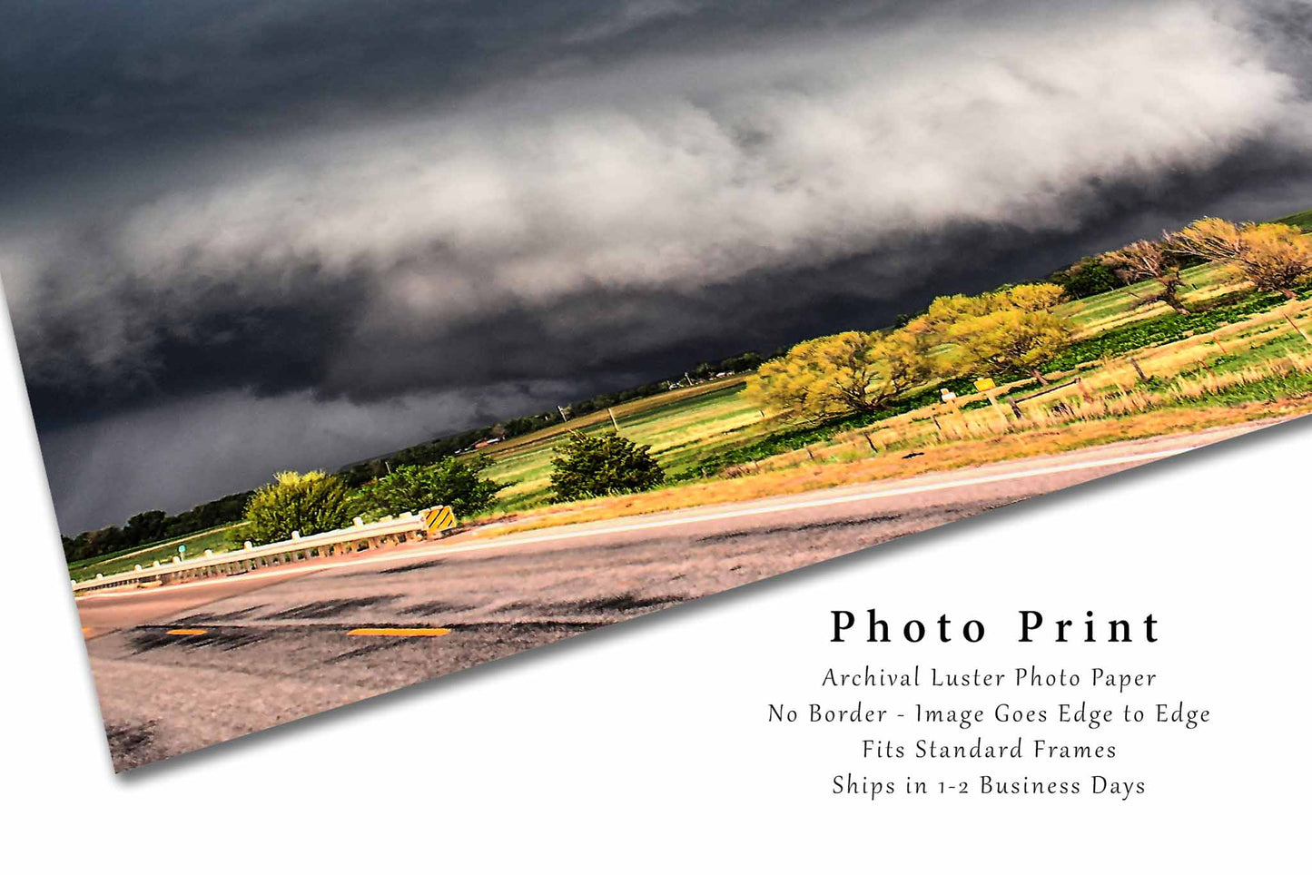 Tornado Photography Art Print - Picture of Wide Tornado Touching Down in Northwest Oklahoma Extreme Weather Photo Storm Photograph