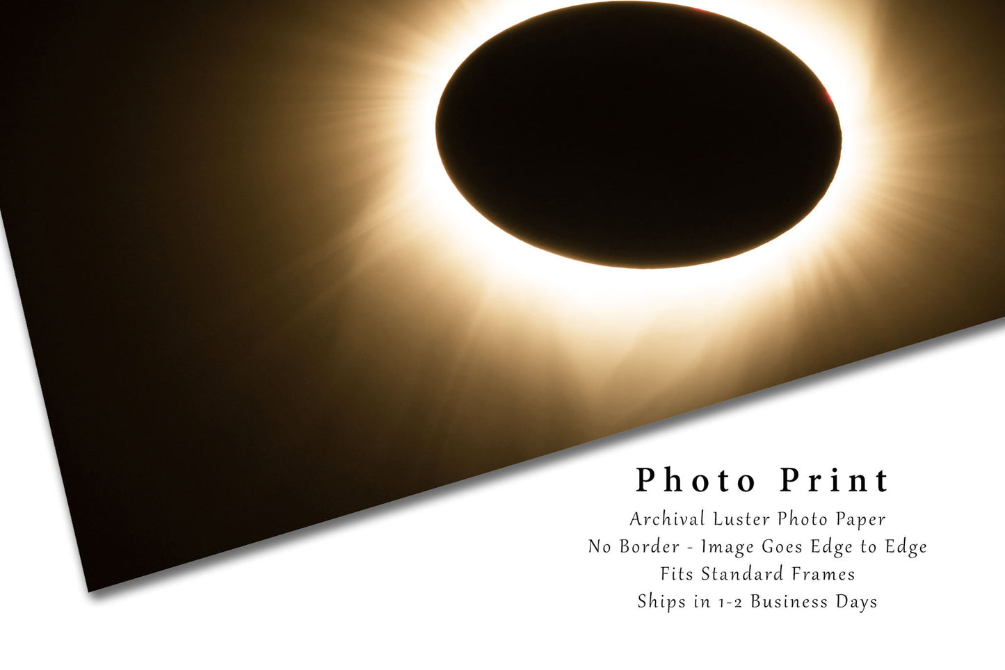 Total Solar Eclipse Photography Print | Celestial Picture | Nebraska Wall Art | Sun Moon Photo | Science Decor | Not Framed