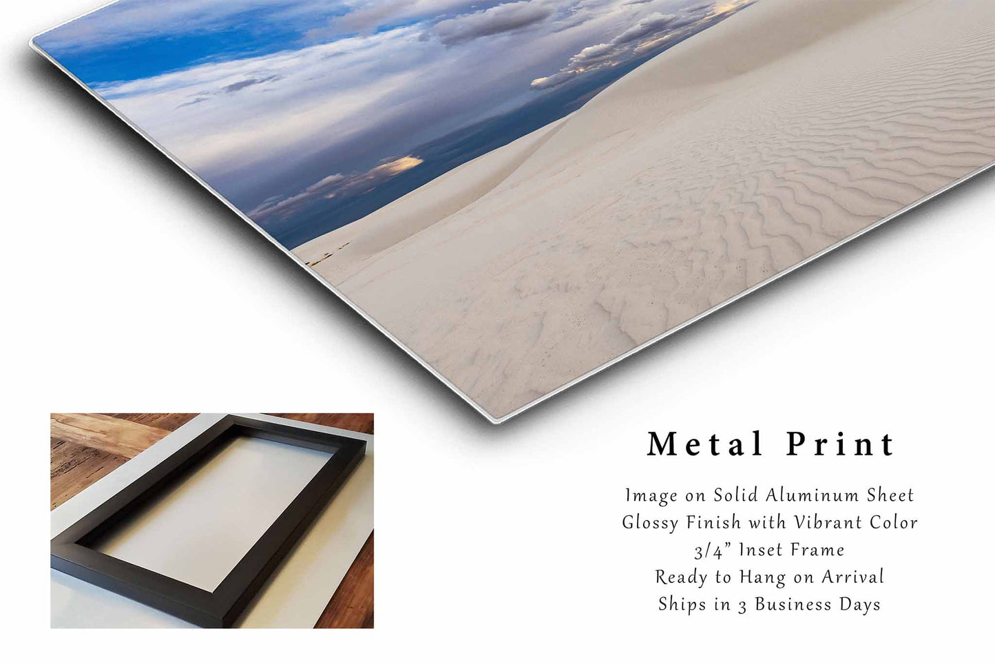 White Sands Metal Print | Sand Dunes Photography | National Park Wall Art | New Mexico Landscape Photo | Desert Decor | Ready to Hang