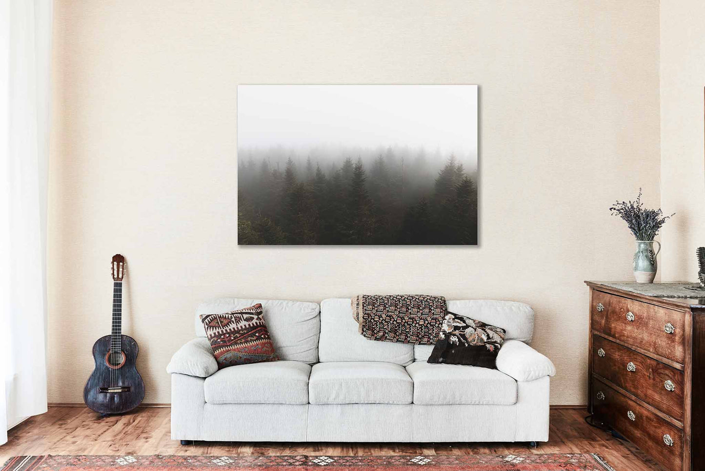 Forest Canvas | Treetops in Fog Gallery Wrap | Great Smoky Mountains Photography | North Carolina Wall Art | Ethereal Nature Decor | Ready to Hang