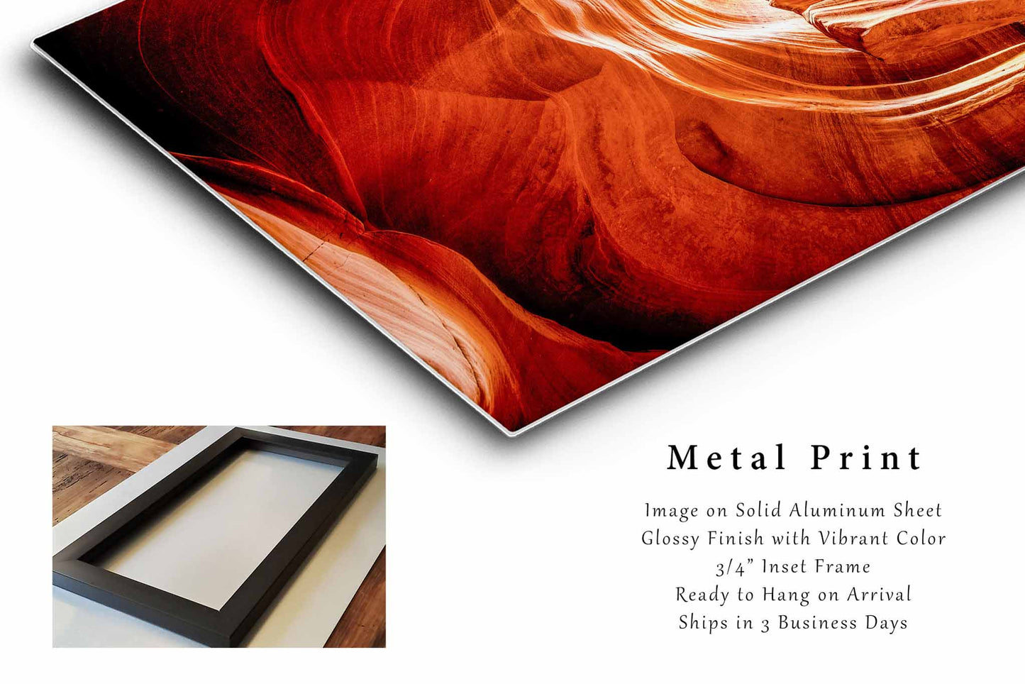 Southwestern Metal Print | Antelope Canyon Photo | Slot Canyon Photography | Arizona Picture | Desert Decor