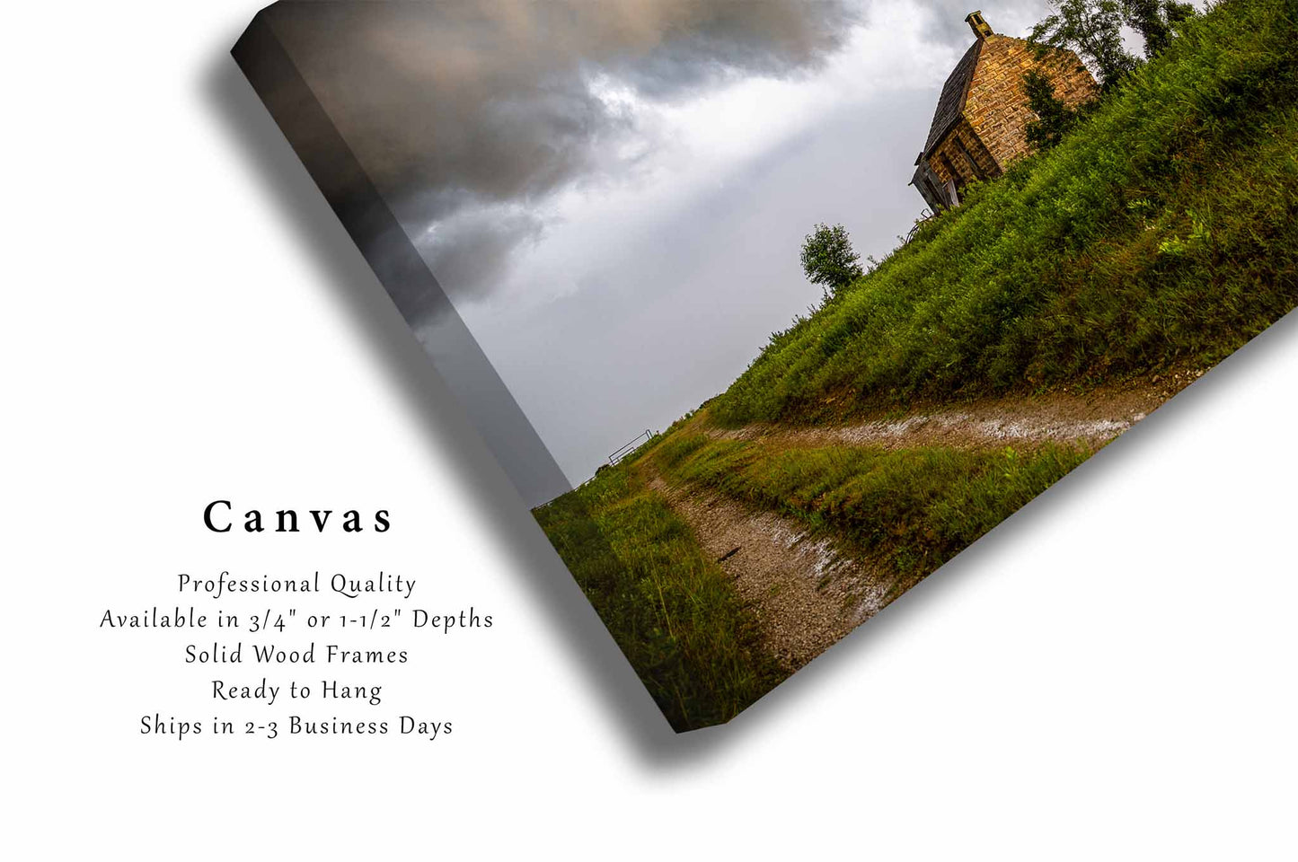 Abandoned House Canvas | Old Homestead Gallery Wrap | Storm Clouds Photography | Oklahoma Wall Art | Rustic Country Decor | Ready to Hang