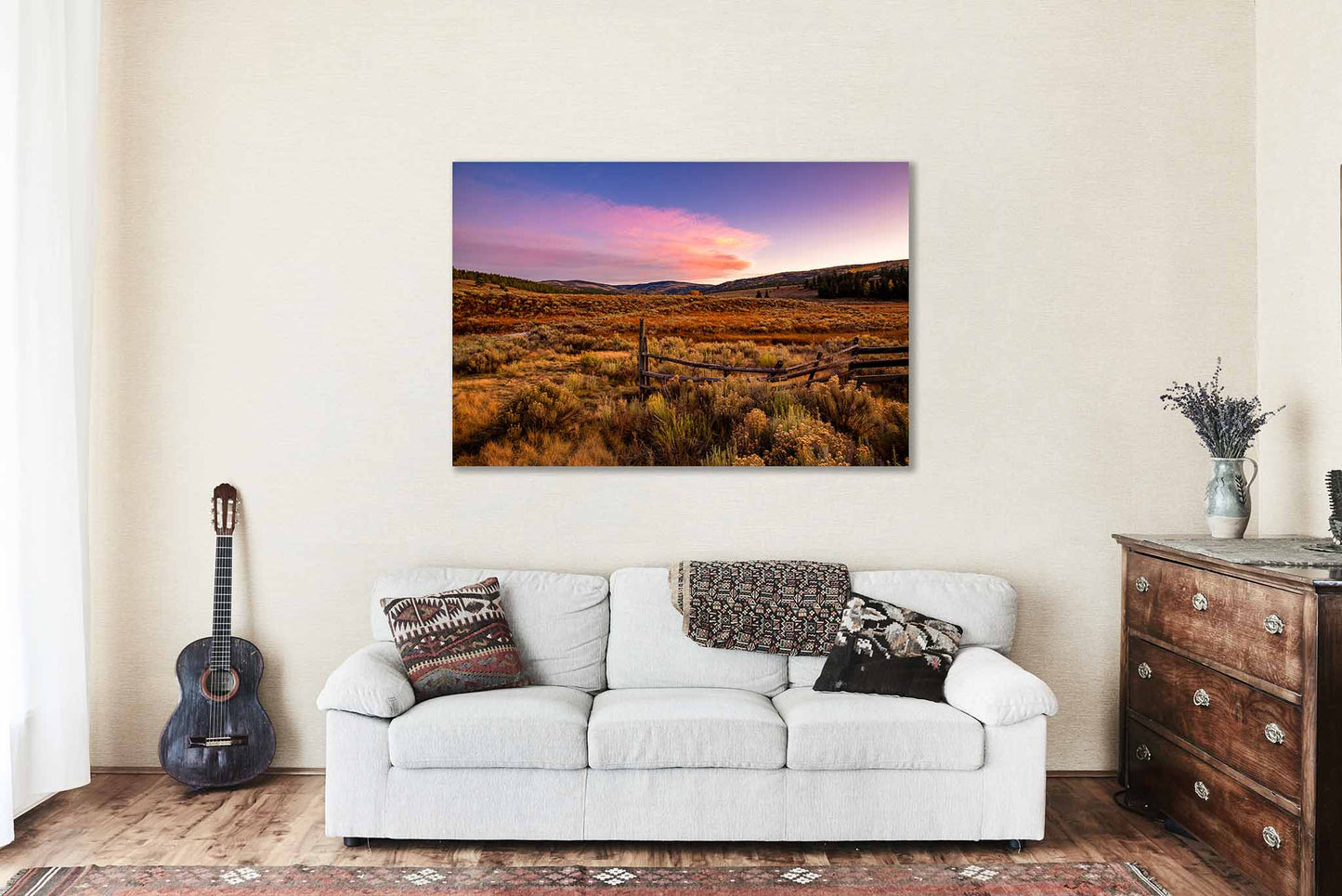 Mountain Valley Canvas | Rocky Mountains Gallery Wrap | Western Sky Photography | New Mexico Landscape Wall Art | Nature Decor | Ready to Hang