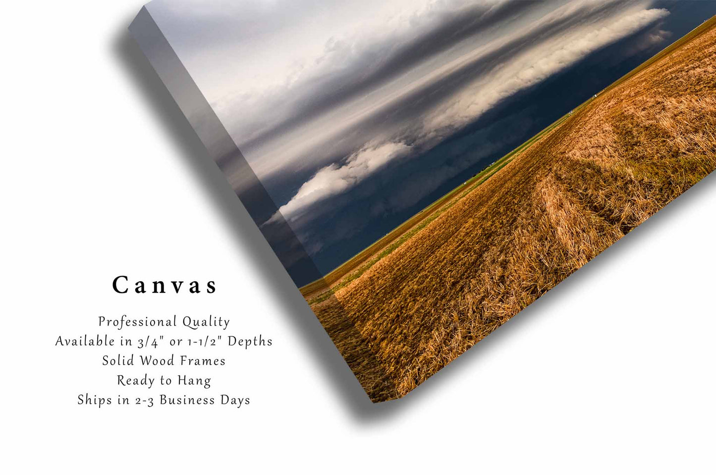 Storm Canvas | Supercell Thunderstorm Gallery Wrap | Shelf Cloud Photography | Kansas Sky Wall Art | Weather Decor | Ready to Hang