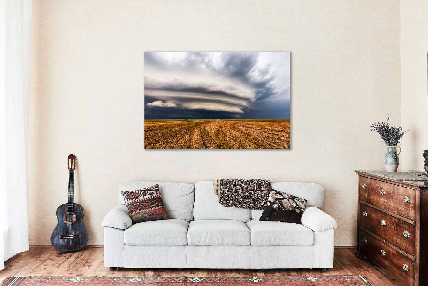 Storm Canvas | Supercell Thunderstorm Gallery Wrap | Shelf Cloud Photography | Kansas Sky Wall Art | Weather Decor | Ready to Hang