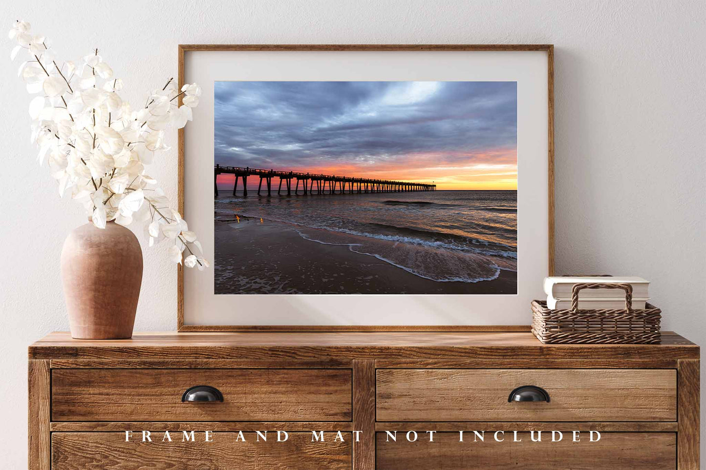 Pensacola Beach Pier Photography Print | Gulf Coast Picture | Seascape Wall Art | Florida Photo | Coastal Decor | Not Framed