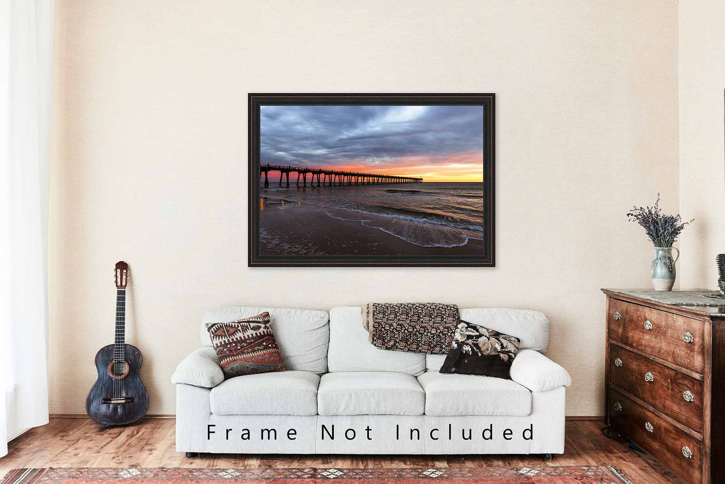 Pensacola Beach Pier Photography Print | Gulf Coast Picture | Seascape Wall Art | Florida Photo | Coastal Decor | Not Framed