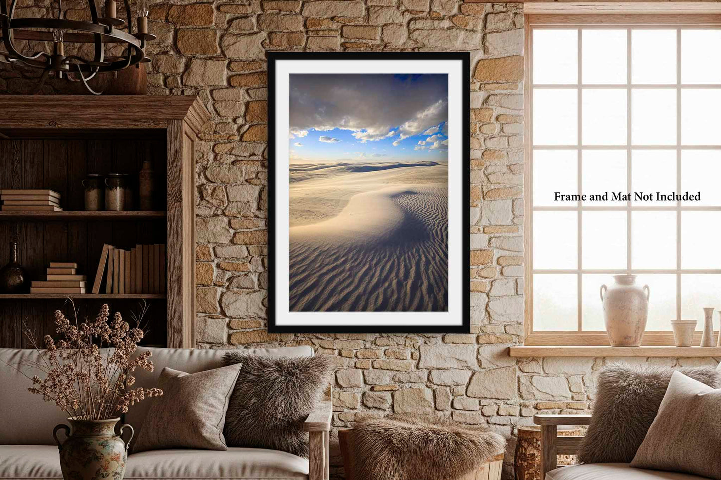 White Sands National Park Photography Print | Vertical Sand Dunes Picture | Desert Wall Art | New Mexico Photo | Southwestern Decor | Not Framed
