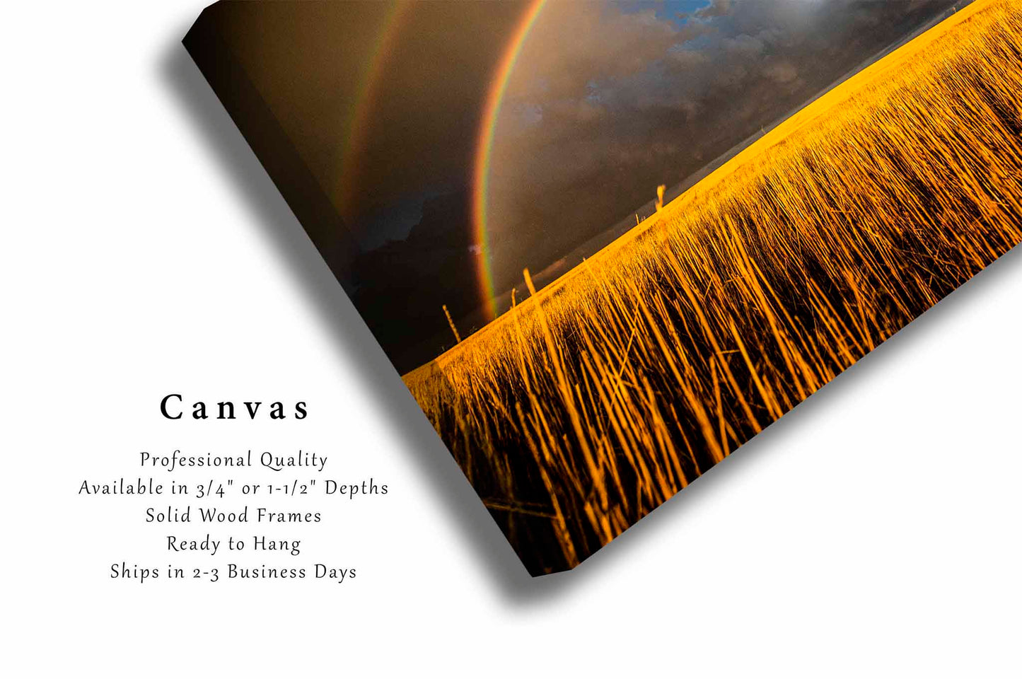 Double Rainbow Canvas | Majestic Sky Gallery Wrap | Great Plains Photography | Kansas Wall Art | Nature Decor | Ready to Hang