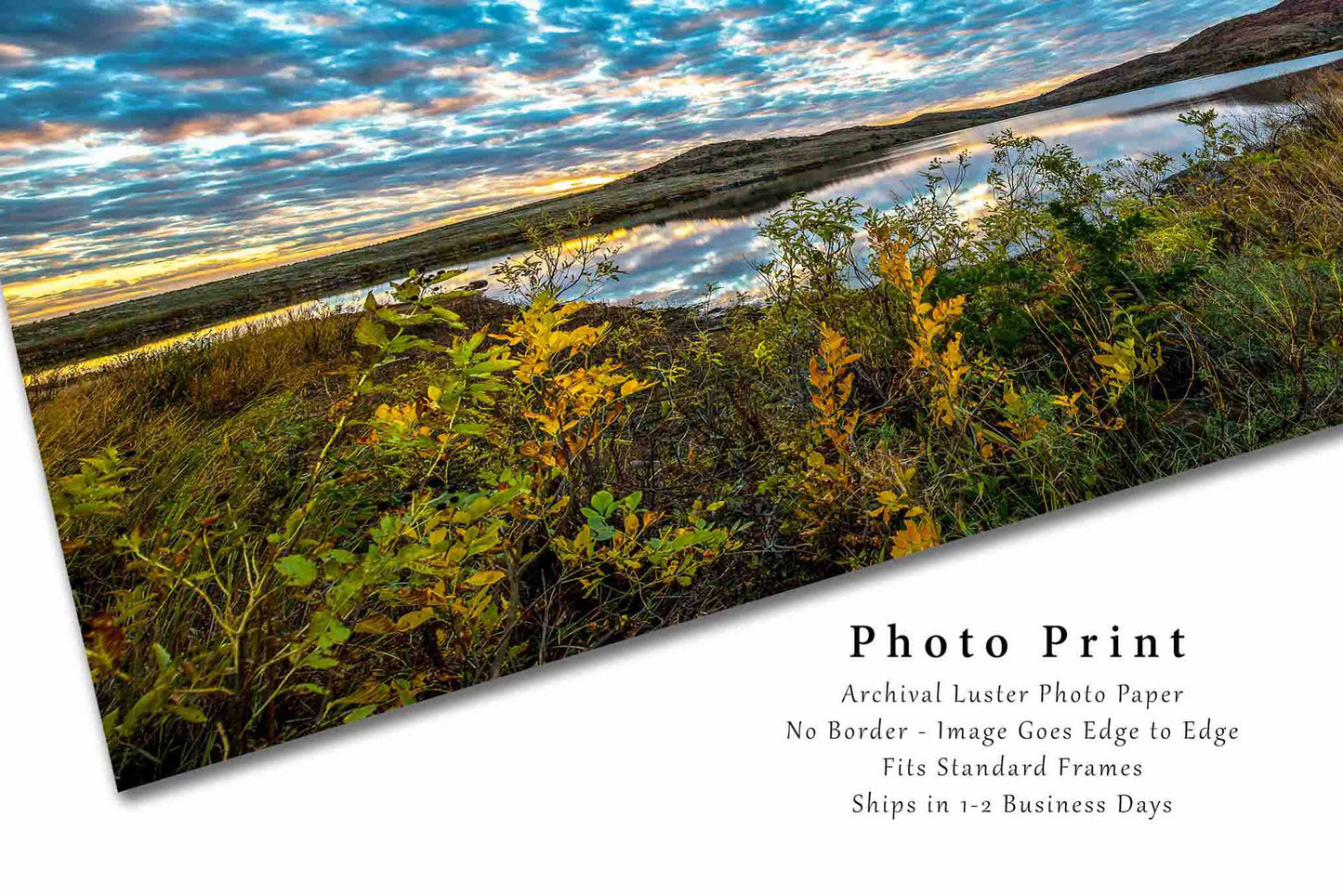 Wichita Mountains Photography Print | Landscape Picture | Oklahoma Wall Art | Scenic Sky Photo | Nature Decor | Not Framed