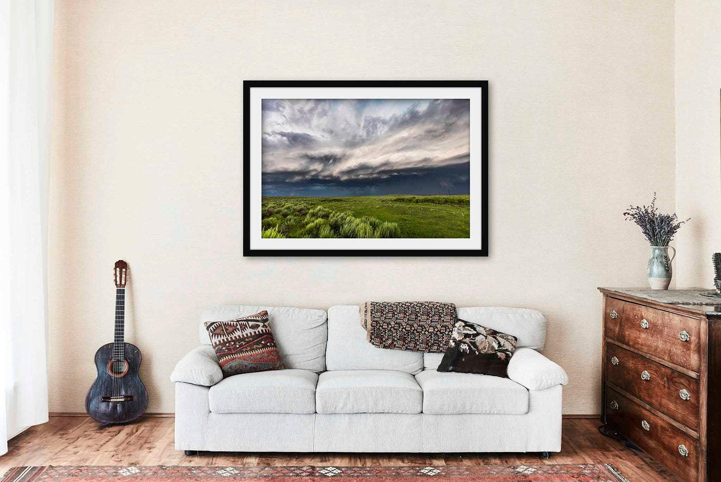 Great Plains Framed and Matted and Matted Print | Storm Photo | Thunderstorm Decor | Oklahoma Landscape Photography | Nature Wall Art | Ready to Hang