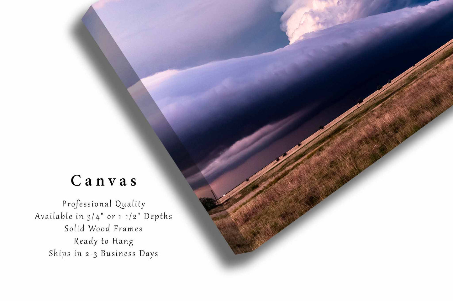 Storm Canvas | Supercell Thunderstorm Gallery Wrap | Texas Photography | Weather Wall Art | Nature Decor | Ready to Hang