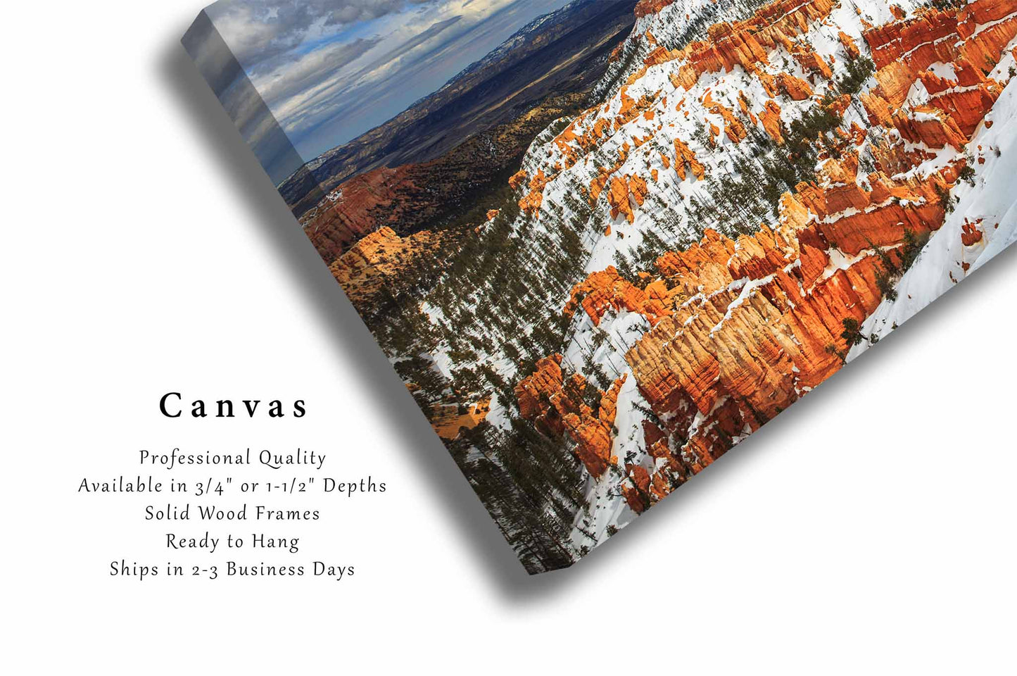 Bryce Canyon Canvas | National Park Gallery Wrap | Snowy Landscape Photography | Utah Wall Art | Nature Decor | Ready to Hang