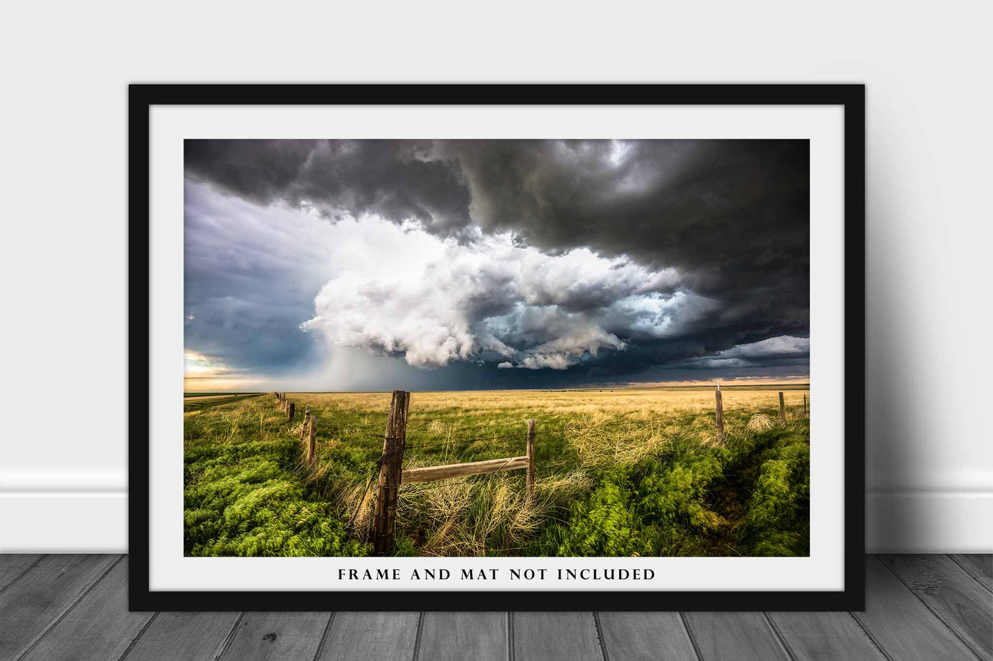 Storm Photography Print (Not Framed) Picture of Supercell Thunderstorm Over Prairie on Stormy Day on Colorado Great Plains Wall Art Nature Decor