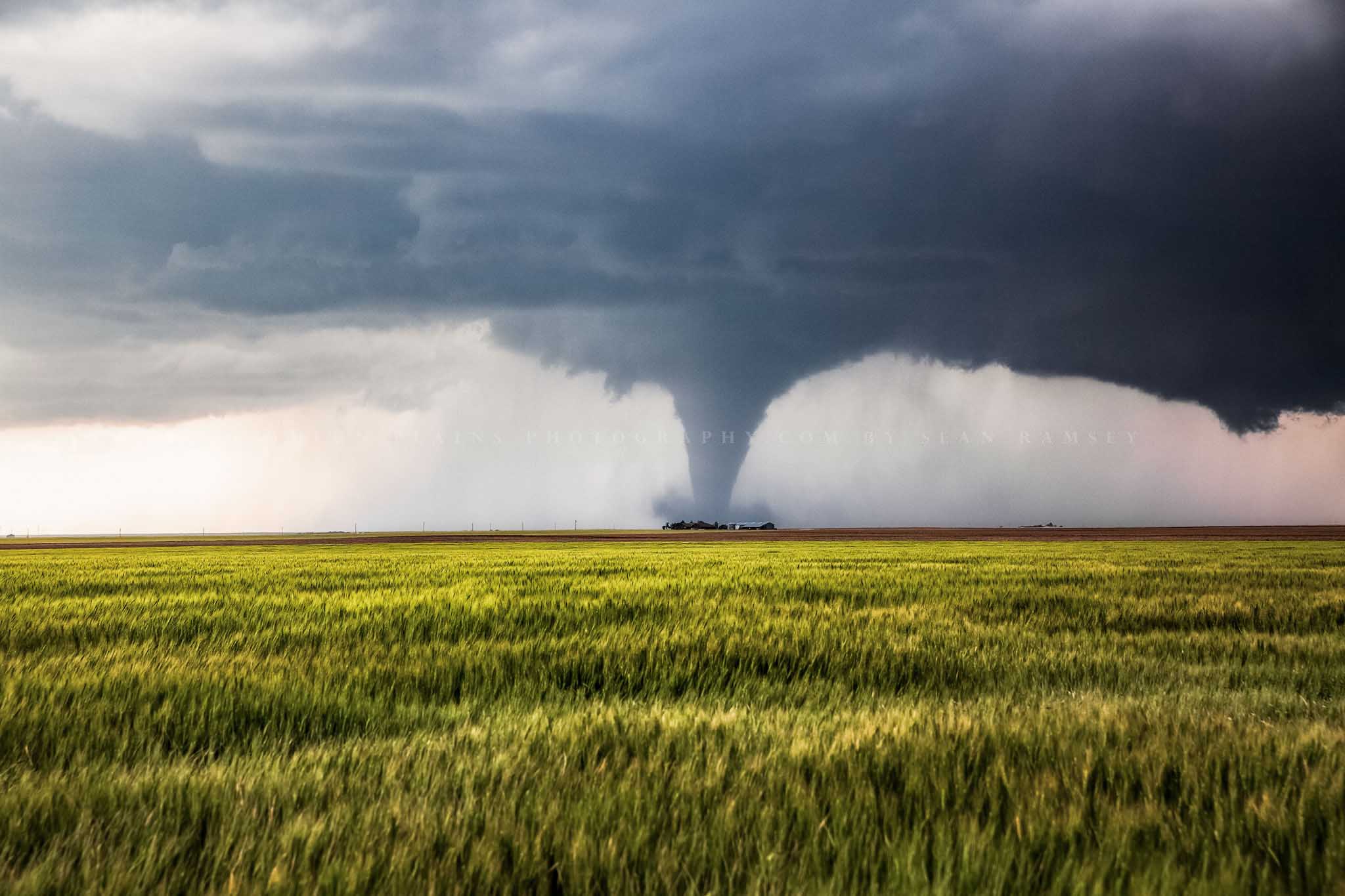 Tornado miniature oil painting upcycling art store twister prairie farm ranch Nebraska Kansas Oklahoma landscape