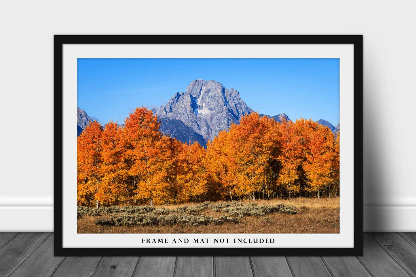 Rocky Mountain Photography Print (Not Framed) Picture of Mount Moran in Grand Tetons Wyoming Western Wall Art Nature Decor