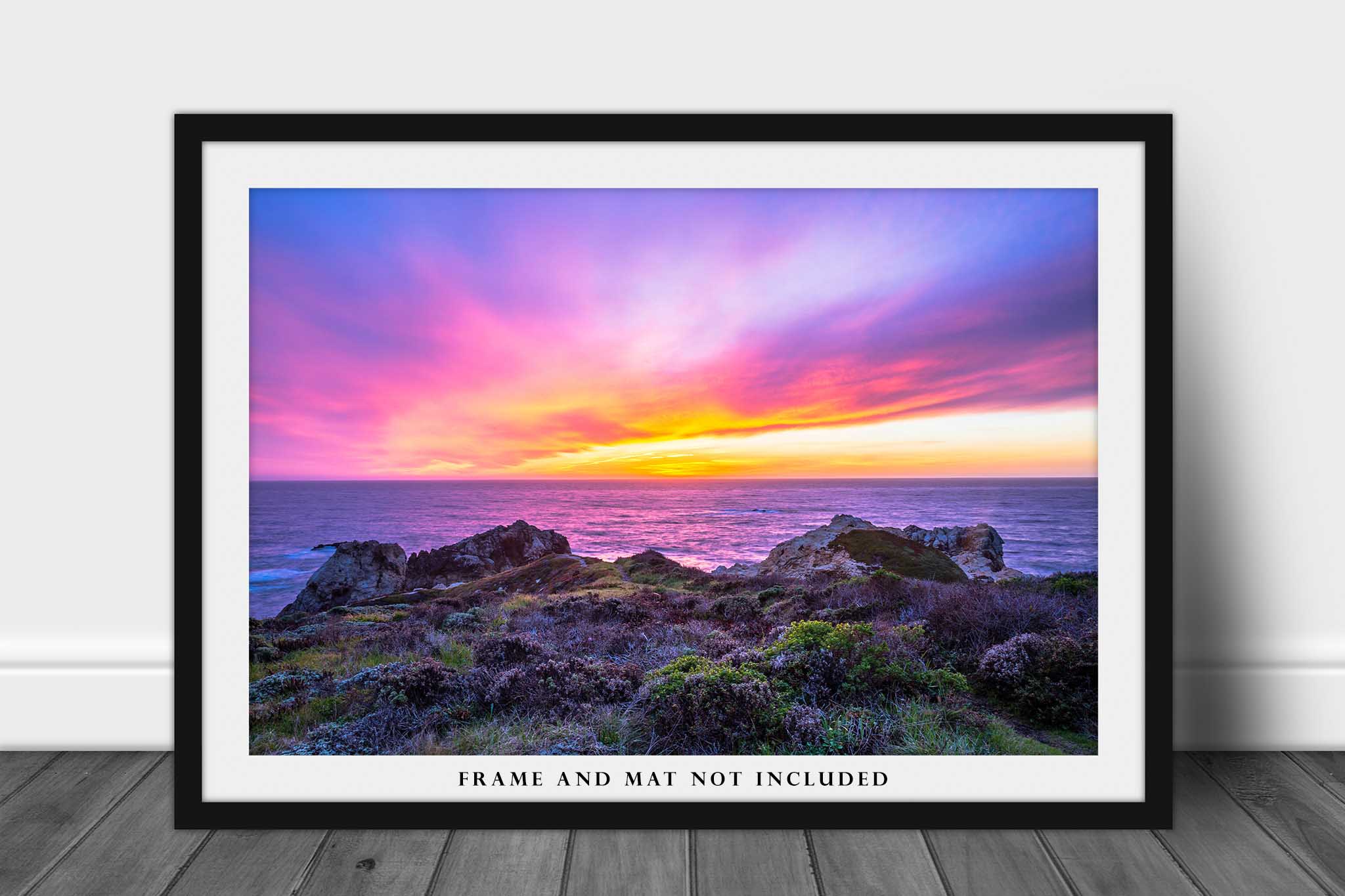 Framed Photography Print Pacific Northwest high quality Beach Sunset