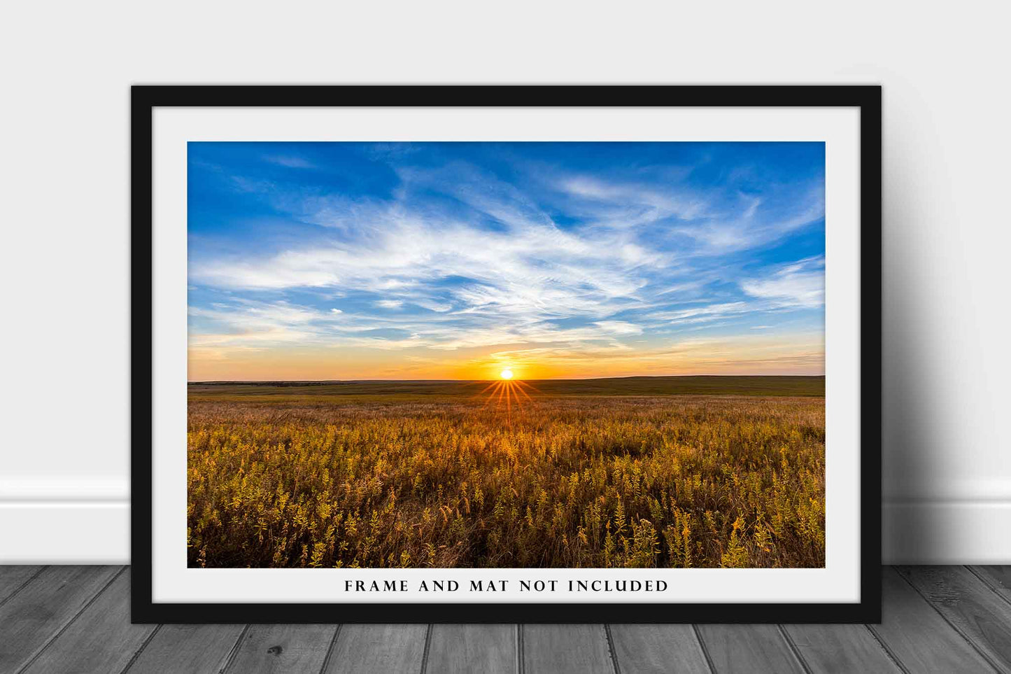 Great Plains Photo Print | Peaceful Sunset Over Tallgrass Prairie Picture | Oklahoma Wall Art | Landscape Photography | Western Decor