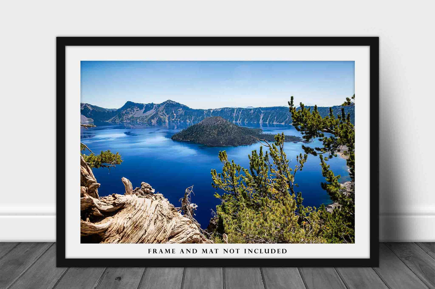 Crater Lake Photography Print | Pacific Northwest Picture | Oregon Wall Art | Wizard Island Photo | Nature Decor | Not Framed