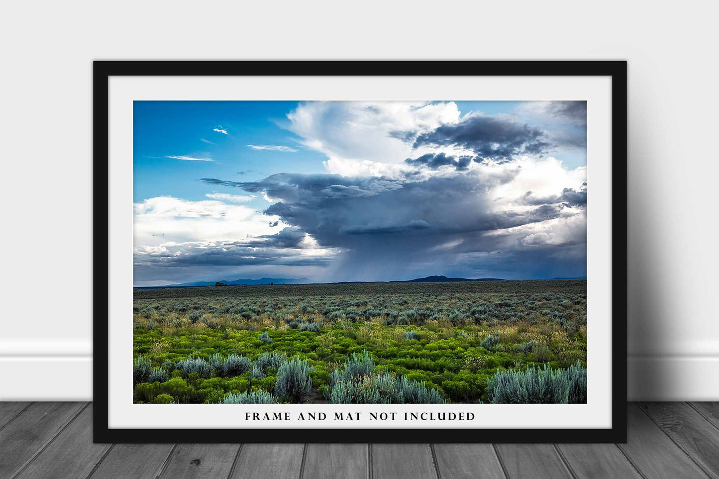 Desert Photography Print - Picture of Monsoon Storm Over Mountains Near Taos New Mexico Scenic Southwest Sky Landscape Decor 4x6 to 30x45