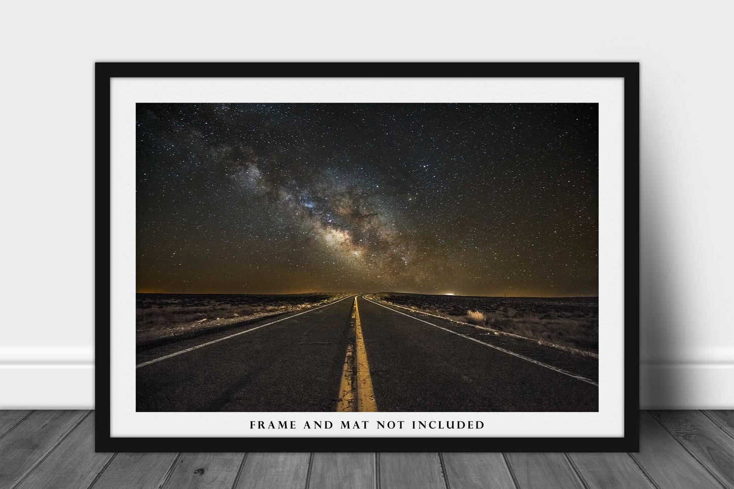 Night Sky Photo Print | Milky Way Over Highway Picture | Arizona Wall Art | Desert Southwest Photography | Celestial Decor