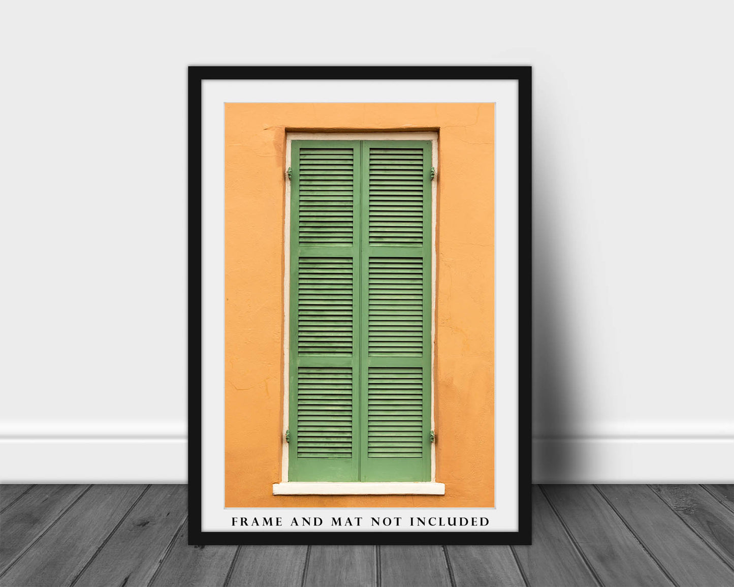 French Quarter Photo Print | Green Shutters Picture | Louisiana Wall Art | Vertical Architectural Photography | New Orleans Decor