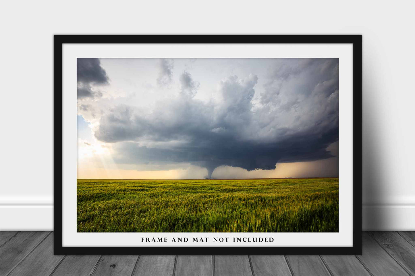 Tornado Photography Print | Supercell Thunderstorm Picture | Storm Wall Art | Kansas Landscape Photo | Weather Decor | Not Framed