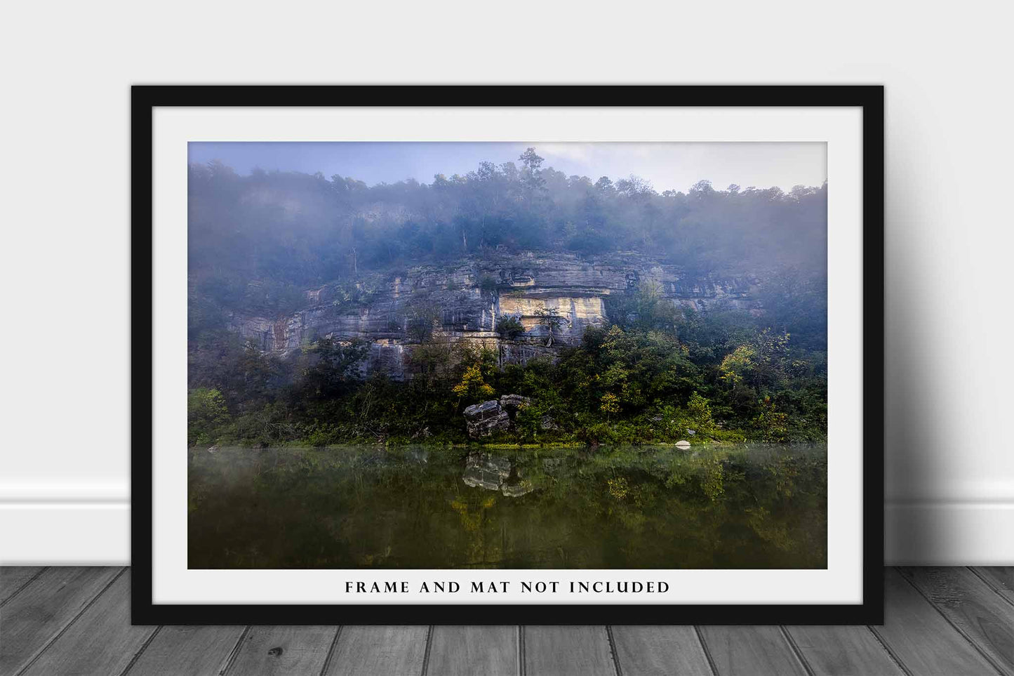 Buffalo National River Photography Print | Rock Wall Reflection Picture | Ozark Mountains Wall Art | Arkansas Landscape Photo | Nature Decor | Not Framed