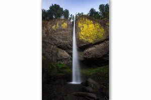 Pacific Northwest vertical landscape photography print of Latourell Falls on a summer day in the Columbia River Gorge near Portland, Oregon by Sean Ramsey of Southern Plains Photography.