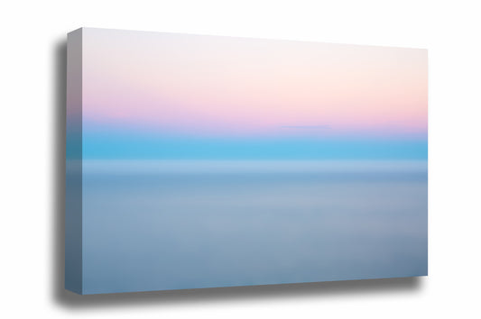 Blurry abstract gallery wrap canvas wall art of a layer of fog over the Pacific Ocean at sunrise in Big Sur, California by Sean Ramsey of Southern Plains Photography.