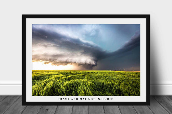 Storm Photo Print | Supercell Thunderstorm Picture | Kansas Wall Art | Landscape Photography | Nature Decor