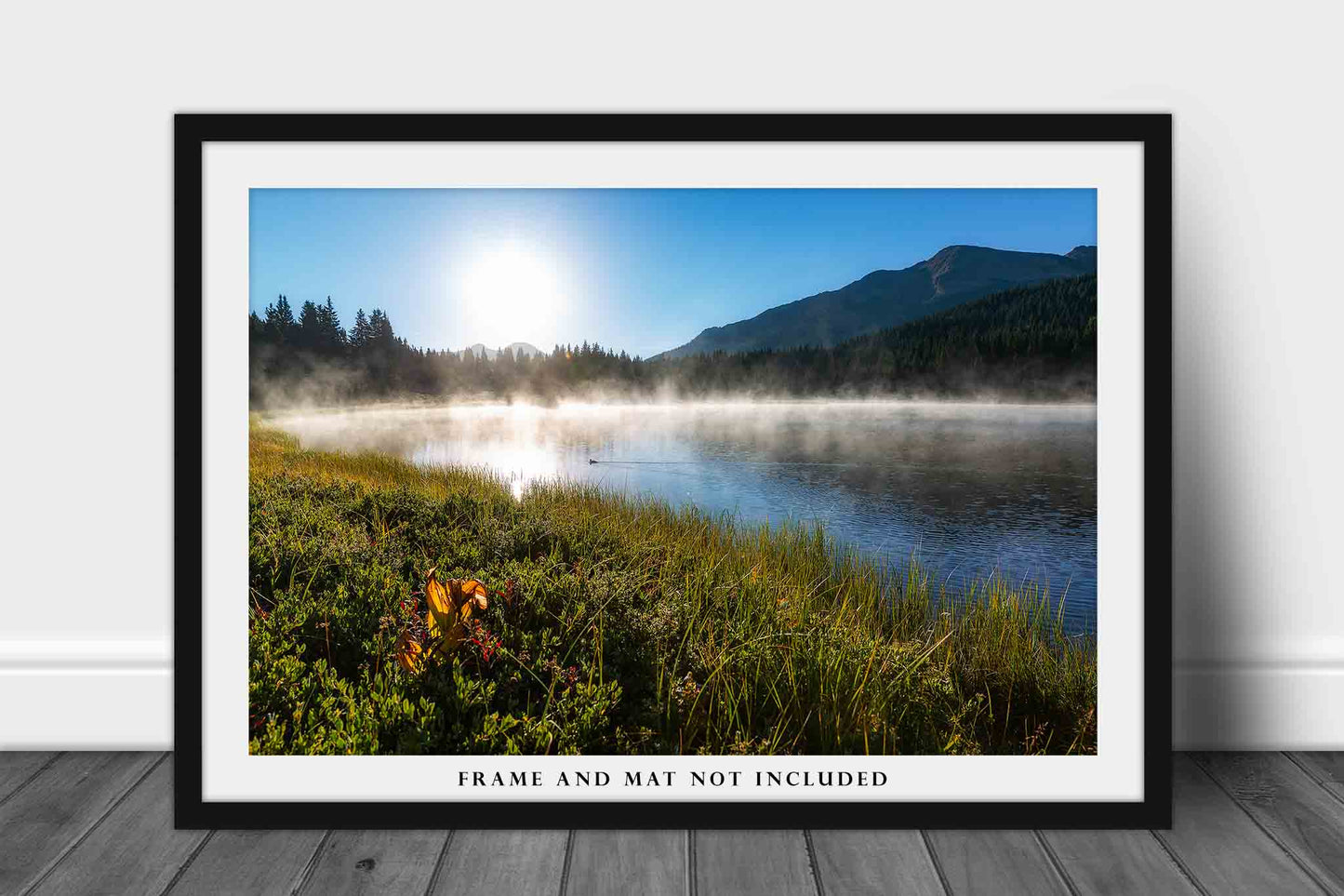 Rocky Mountain Photography Print - Picture of Steam Fog Rising Off Mountain Lake at Sunrise in Colorado - Nature Wall Art Photo Artwork