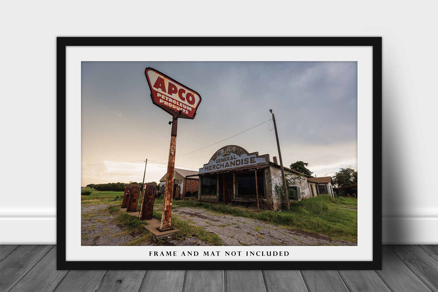 Gas Station Photography Print | Abandoned Picture | Rural Americana Wall Art | Oklahoma Photo | Garage Decor | Not Framed