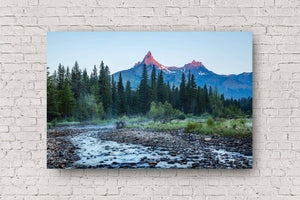Rocky Mountain metal print of Pilot and Index Peaks overlooking the Clarks Fork of the Yellowstone River at sunrise on a summer morning along the Wyoming and Montana border by Sean Ramsey of Southern Plains Photography.