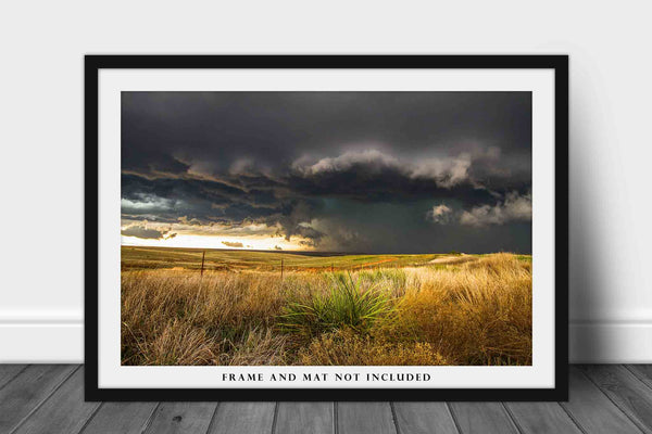 Nature Photography Art Print - Fine Art Photograph of Storm Over Plains of Texas Panhandle Western Wall Art Landscape Picture Texas Decor