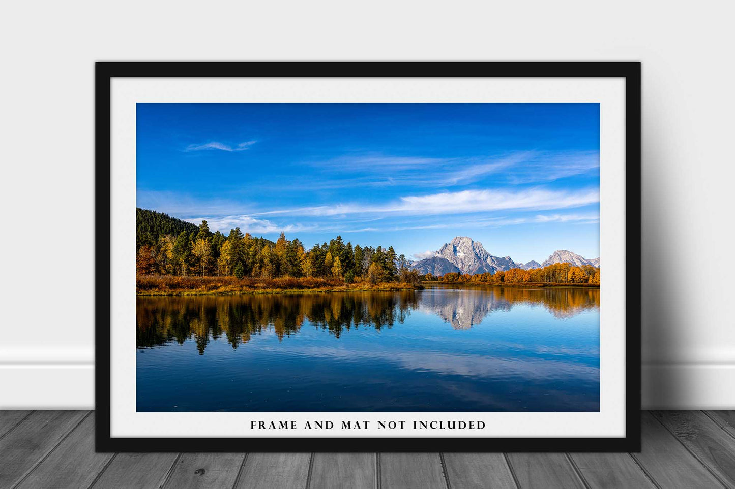 Grand Teton Photography Print - Picture of Mount Moran on Autumn Day at Oxbow Bend Wyoming Rocky Mountain Wall Art Photo Western Decor