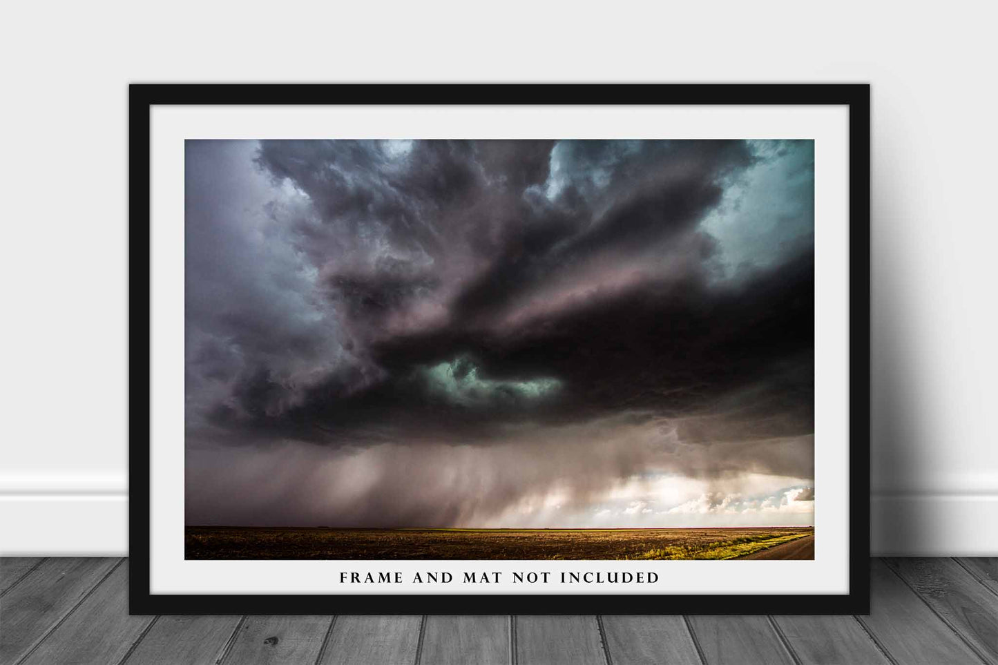 Thunderstorm Photography Print | Dark Storm Clouds Picture | Stormy Sky Wall Art | Kansas Photo | Weather Decor | Not Framed